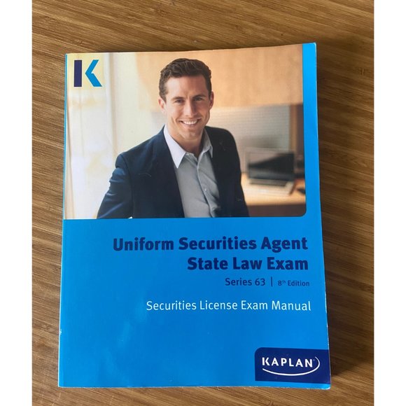 Series 63 Uniform Securities Agent State Law Exam Kaplan 8th Edition - Picture 1 of 2